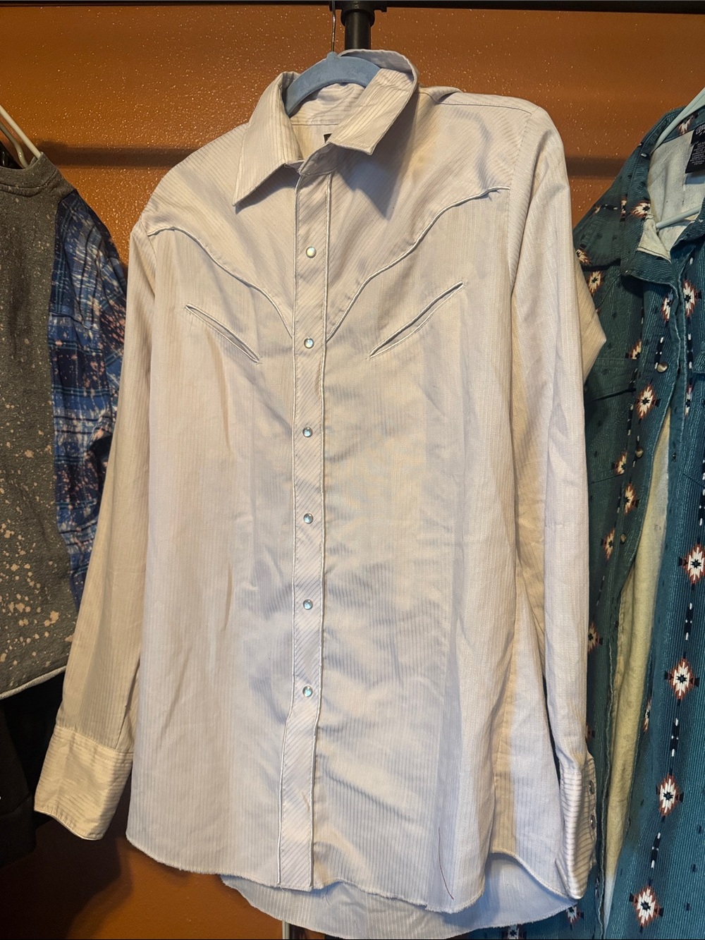 Men's Western-Style Button-Up Shirt